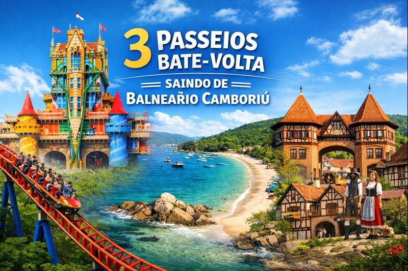 3 passeios bate-volta saindo de Balneário Camboriú